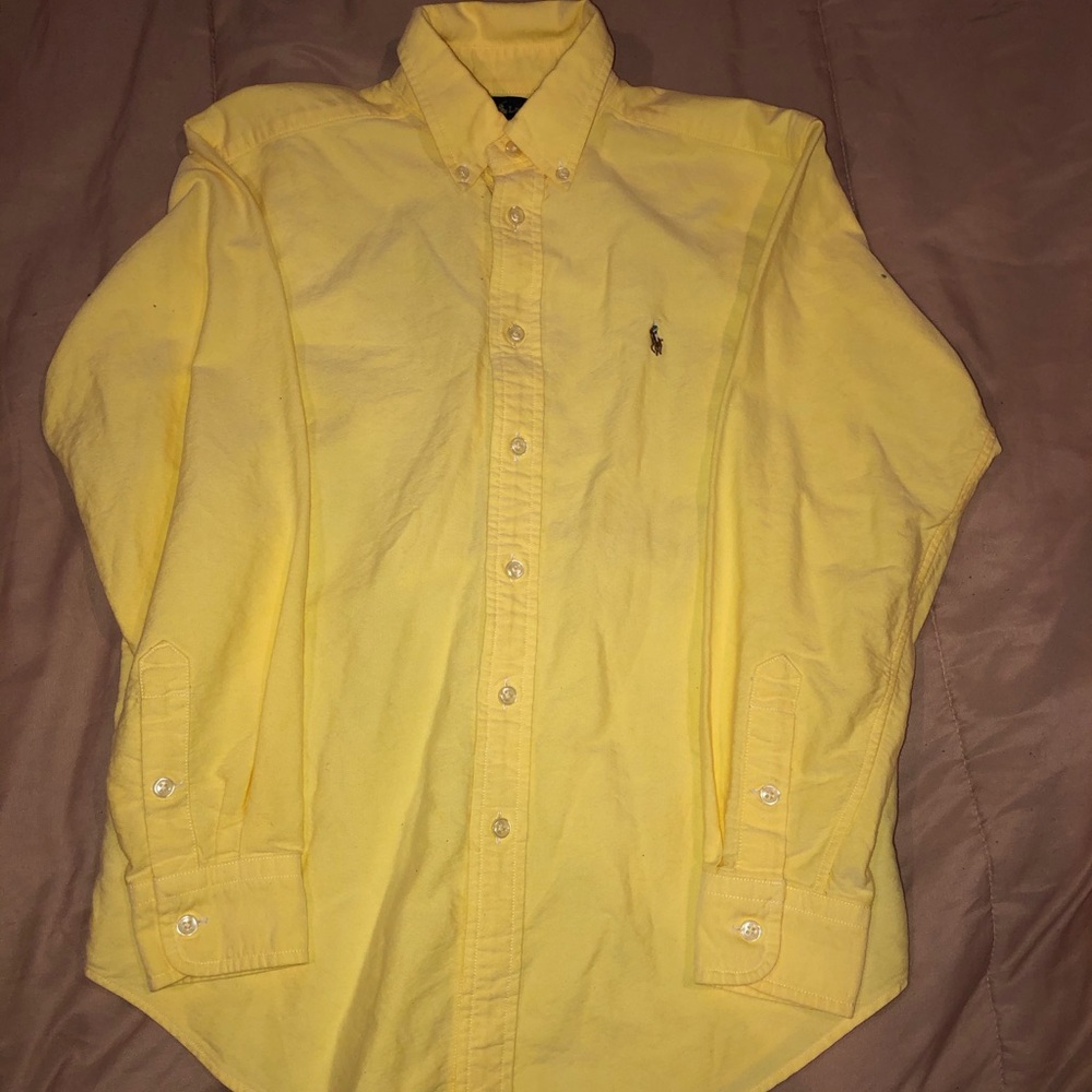 Ralph Lauren Yellow Oxford Polo Button Up.